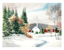 Through The Woods Winter Scene Wall Decor Art Print