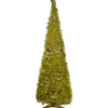 Tinsel Pop-Up Artificial Christmas Tree - 6' - Gold - Unlit