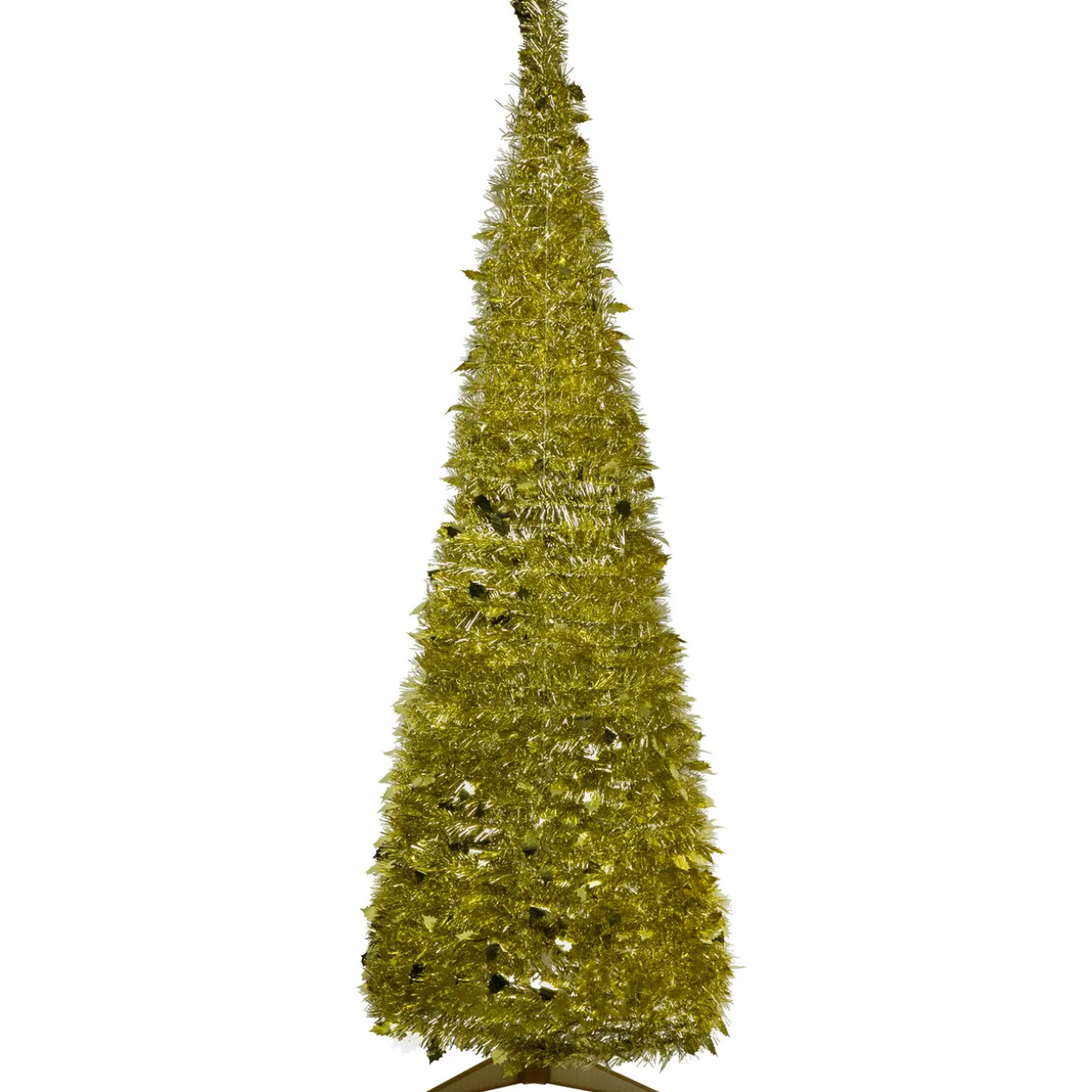 Tinsel Pop-Up Artificial Christmas Tree - 6' - Gold - Unlit