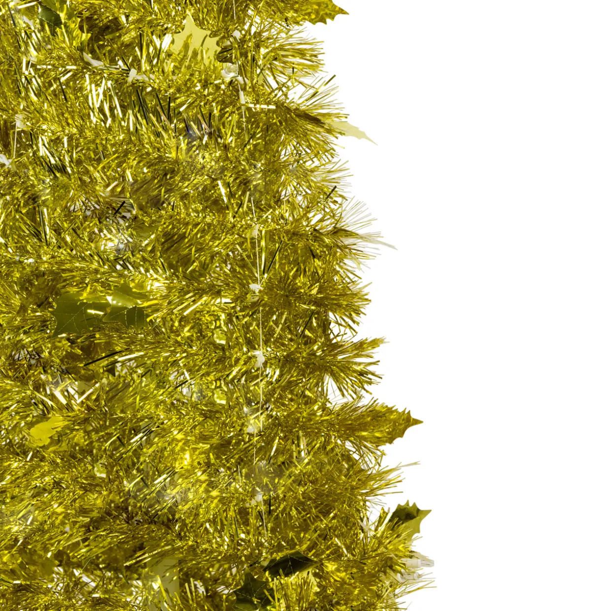 Tinsel Pop-Up Artificial Christmas Tree - 6' - Gold - Unlit