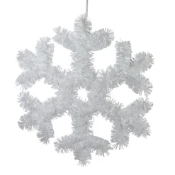 Tinsel Snowflake Christmas Window Decoration - 13.5"