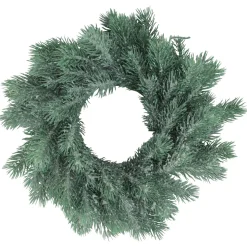 Traditional Frosted Green Pine Decorative Christmas Wreath - 12" - Unlit