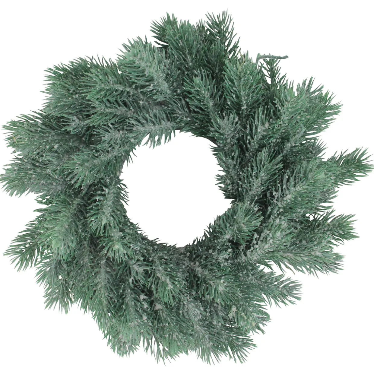 Traditional Frosted Green Pine Decorative Christmas Wreath - 12" - Unlit