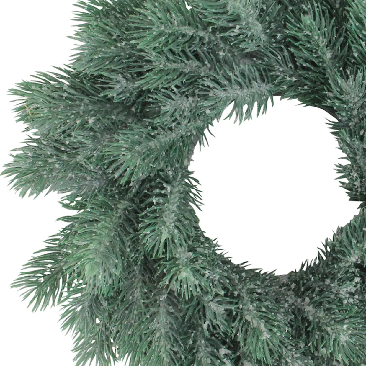 Traditional Frosted Green Pine Decorative Christmas Wreath - 12" - Unlit