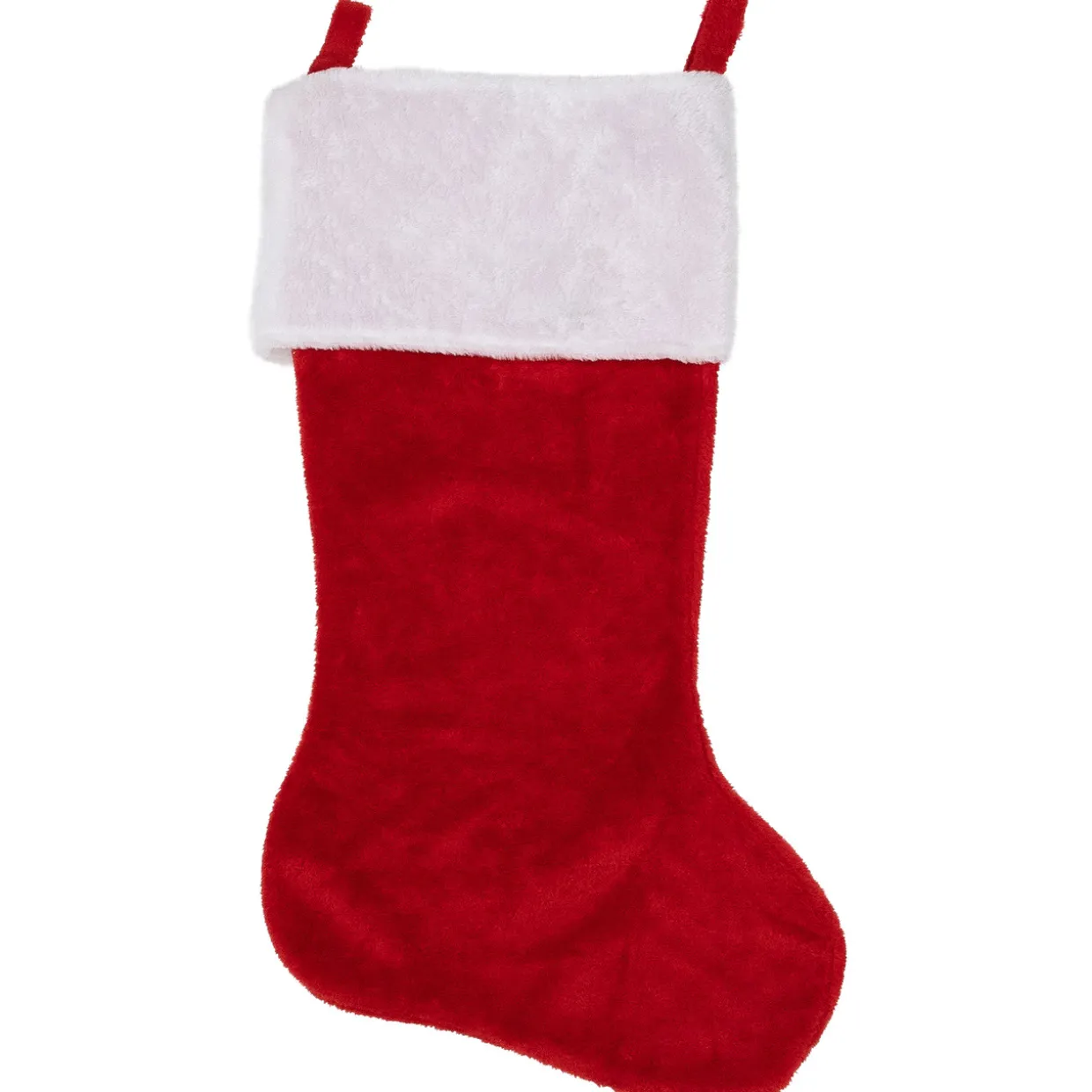 Traditional Plush Christmas Stocking with Cuff - 36" - Red and White