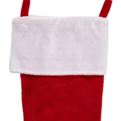 Traditional Plush Christmas Stocking with Cuff - 36