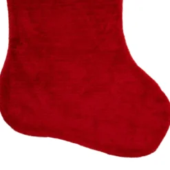 Traditional Plush Christmas Stocking with Cuff - 36