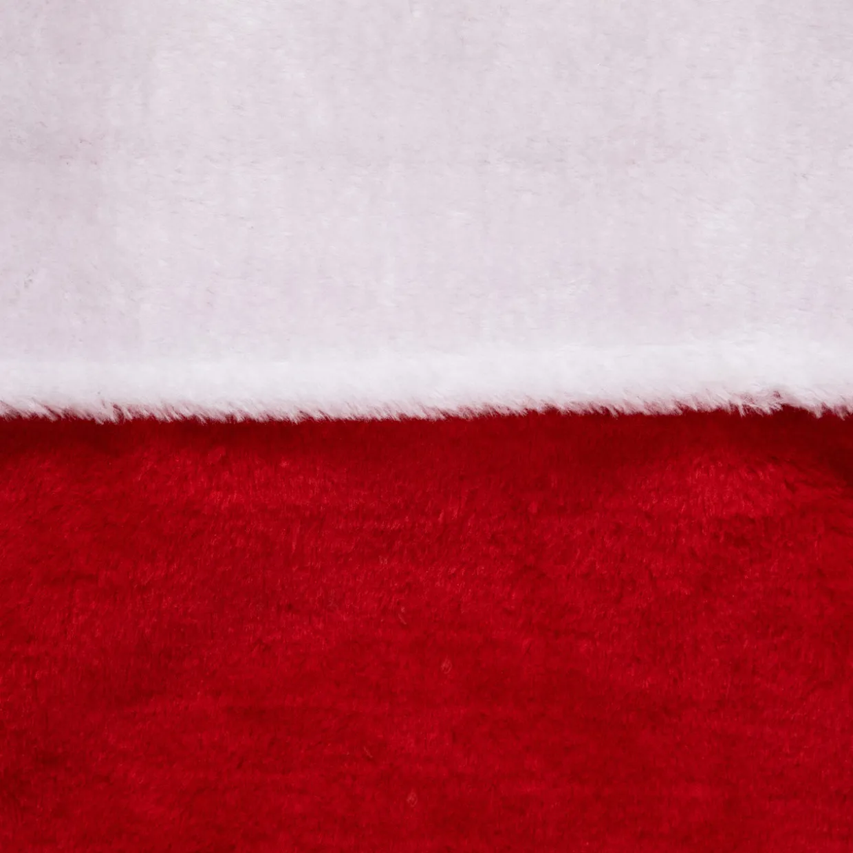 Traditional Plush Christmas Stocking with Cuff - 36" - Red and White