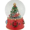 Train and Christmas Tree Village Musical Snow Globe - 8"