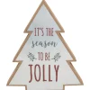 Tree Shaped "It's the Season to be Jolly" Christmas Sign - 10"