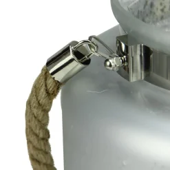 Tree Silhouette Mercury Glass Christmas Pillar Candle Holder - 9.5" - Silver and Gray