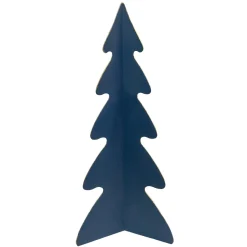 Triangular Christmas Tree with Curved Edges Decoration - 15" - Blue