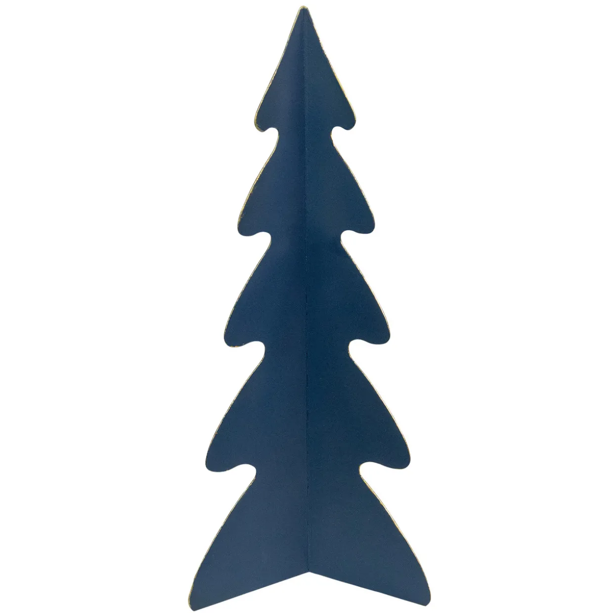 Triangular Christmas Tree with Curved Edges Decoration - 15" - Blue