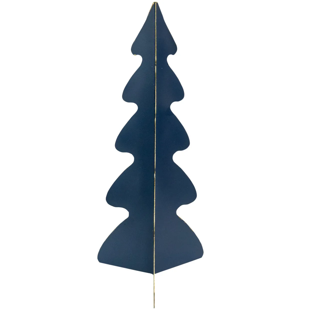 Triangular Christmas Tree with Curved Edges Decoration - 15" - Blue