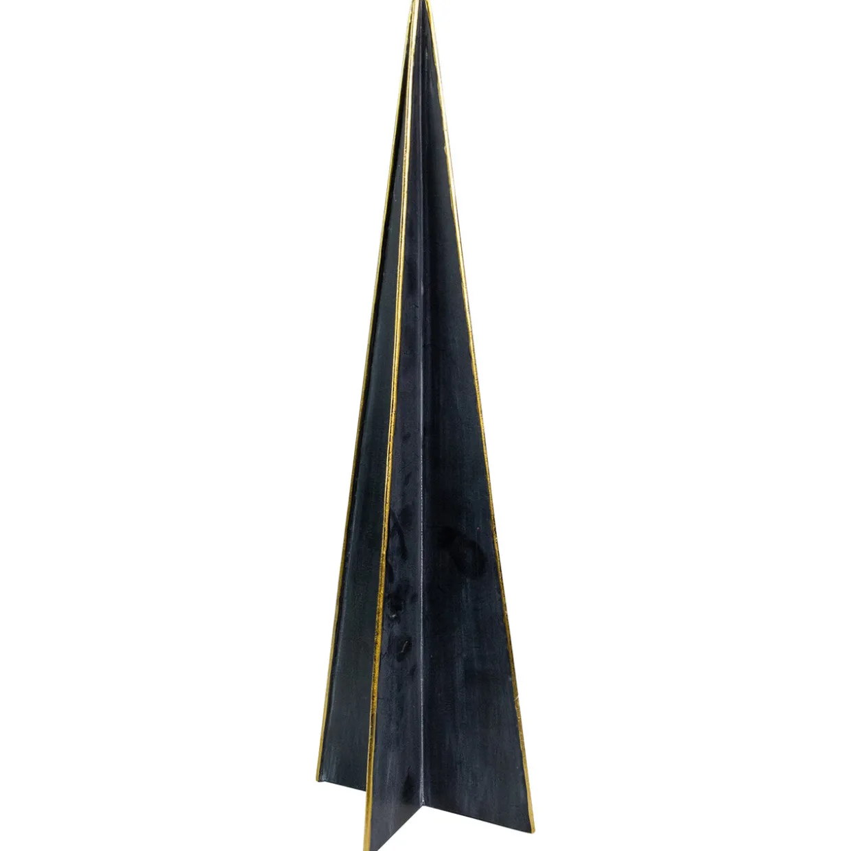 Triangular Christmas Tree Decoration - 15" - Blue and Gold