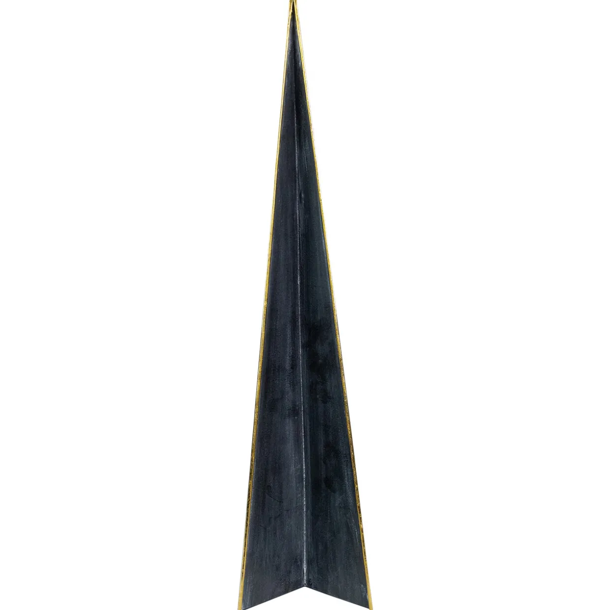 Triangular Christmas Tree Decoration - 15" - Blue and Gold