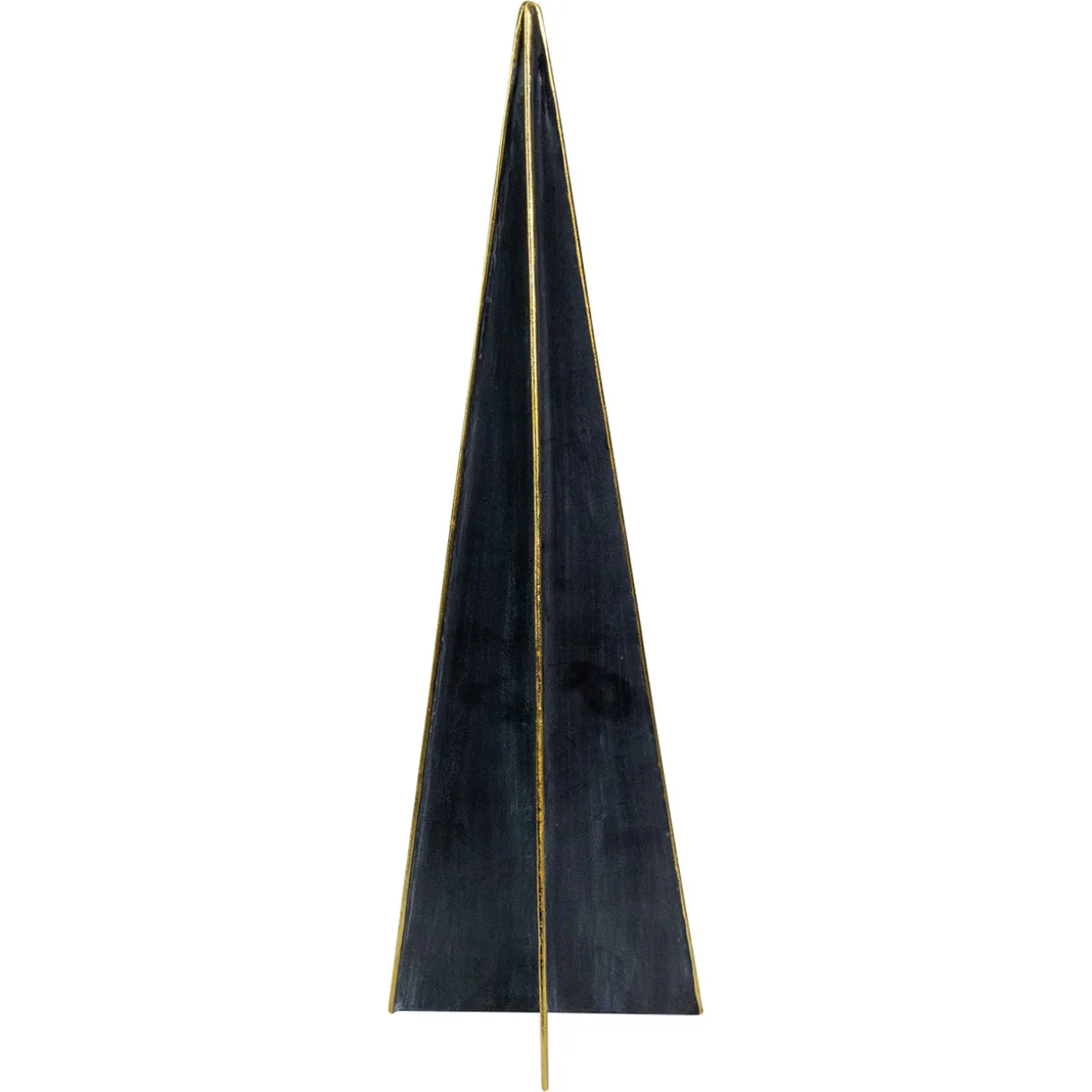 Triangular Christmas Tree Decoration - 15" - Blue and Gold