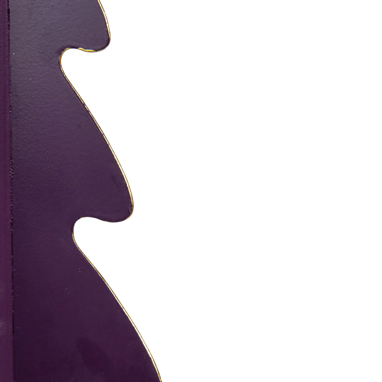 Triangular Christmas Tree with Curved Edges Decoration - 12" - Purple