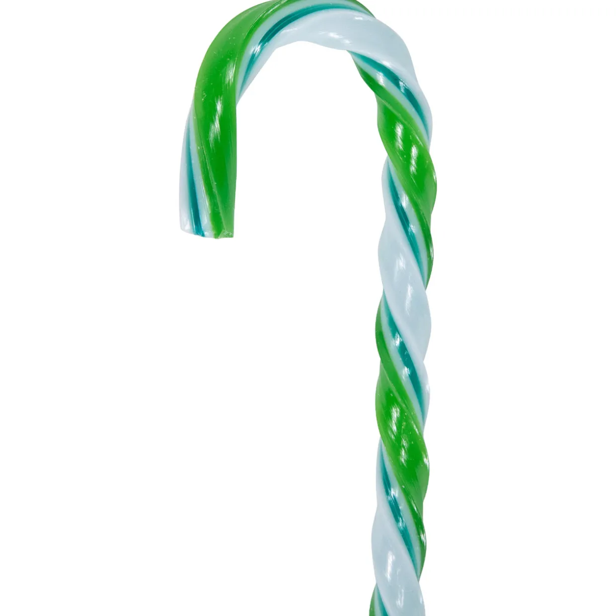 Twist Candy Cane Christmas Ornaments - 6" - Green and White - 12 ct