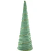 Twisted Cone Tree with Garland Christmas Decoration - 11.5" - Green