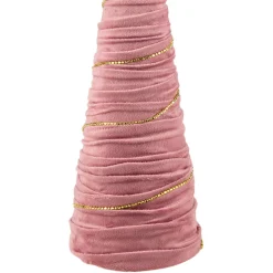 Twisted Cone Tree with Shiny Garland Christmas Decoration - 15.25
