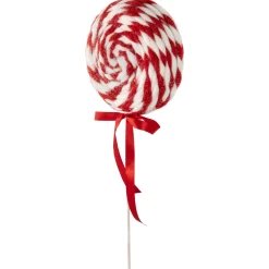 Twisted Yarn Peppermint Lollipop Christmas Pick - 19.25