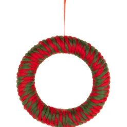 Twisted Yarn Plush Christmas Wreath - 13.5" - Unlit