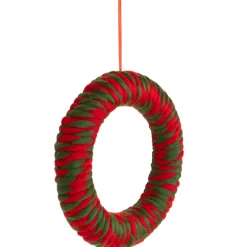 Twisted Yarn Plush Christmas Wreath - 13.5