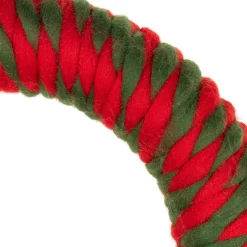 Twisted Yarn Plush Christmas Wreath - 13.5