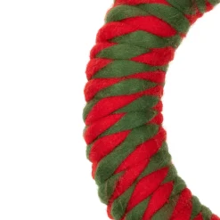 Twisted Yarn Plush Christmas Wreath - 13.5