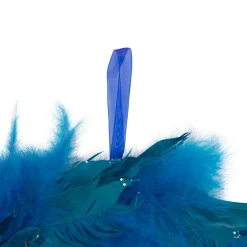 Two-Tone Feathers Glittered Christmas Wreath - 14.5