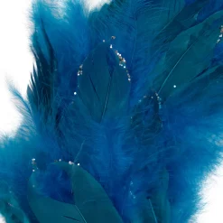 Two-Tone Feathers Glittered Christmas Wreath - 14.5