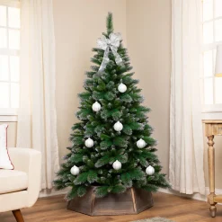 Two-Tone Spruce Pine Glitter Tip Medium Artificial Christmas Tree - 6' - Unlit
