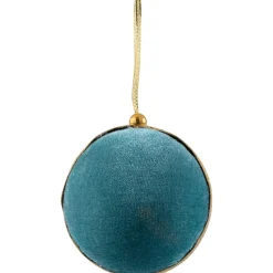 Velour Christmas Ball Ornament - 3.25