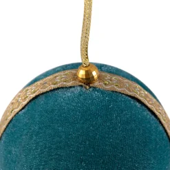 Velour Christmas Ball Ornament - 3.25