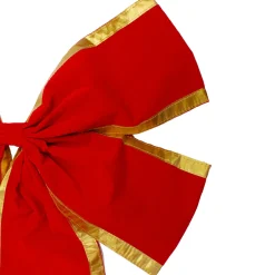 Velveteen 4-Loop Christmas Bow Decoration - 24