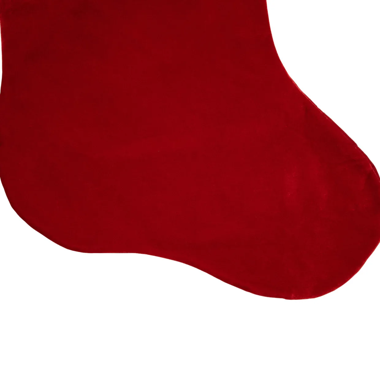 Velveteen Santa Claus Belt Buckle Commercial Christmas Stocking - 48" - Red and White