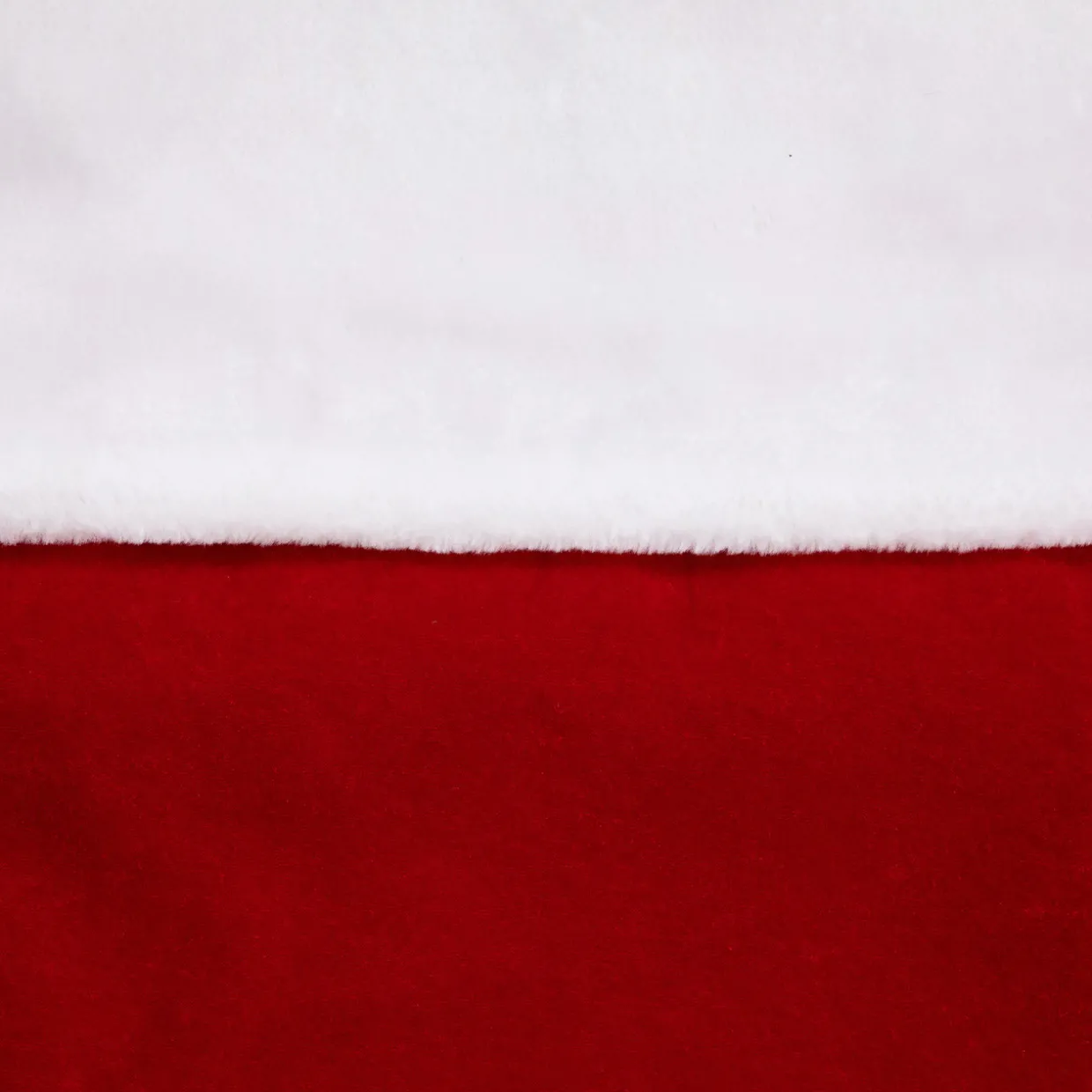 Velveteen Santa Claus Belt Buckle Commercial Christmas Stocking - 48" - Red and White