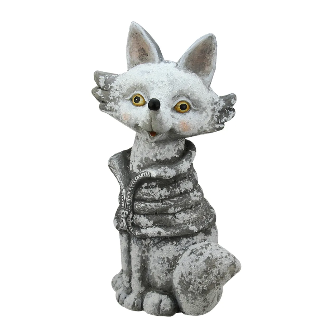 Weathered Smiling Fox Christmas Figure - 20.75"