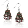 Whimsical Gifts Christmas Tree Charm Earrings | Silver or Gold Finish | Handmade in USA