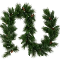 White Valley Pine with Pine Cones Artificial Christmas Garland - 9' x 14" - Unlit