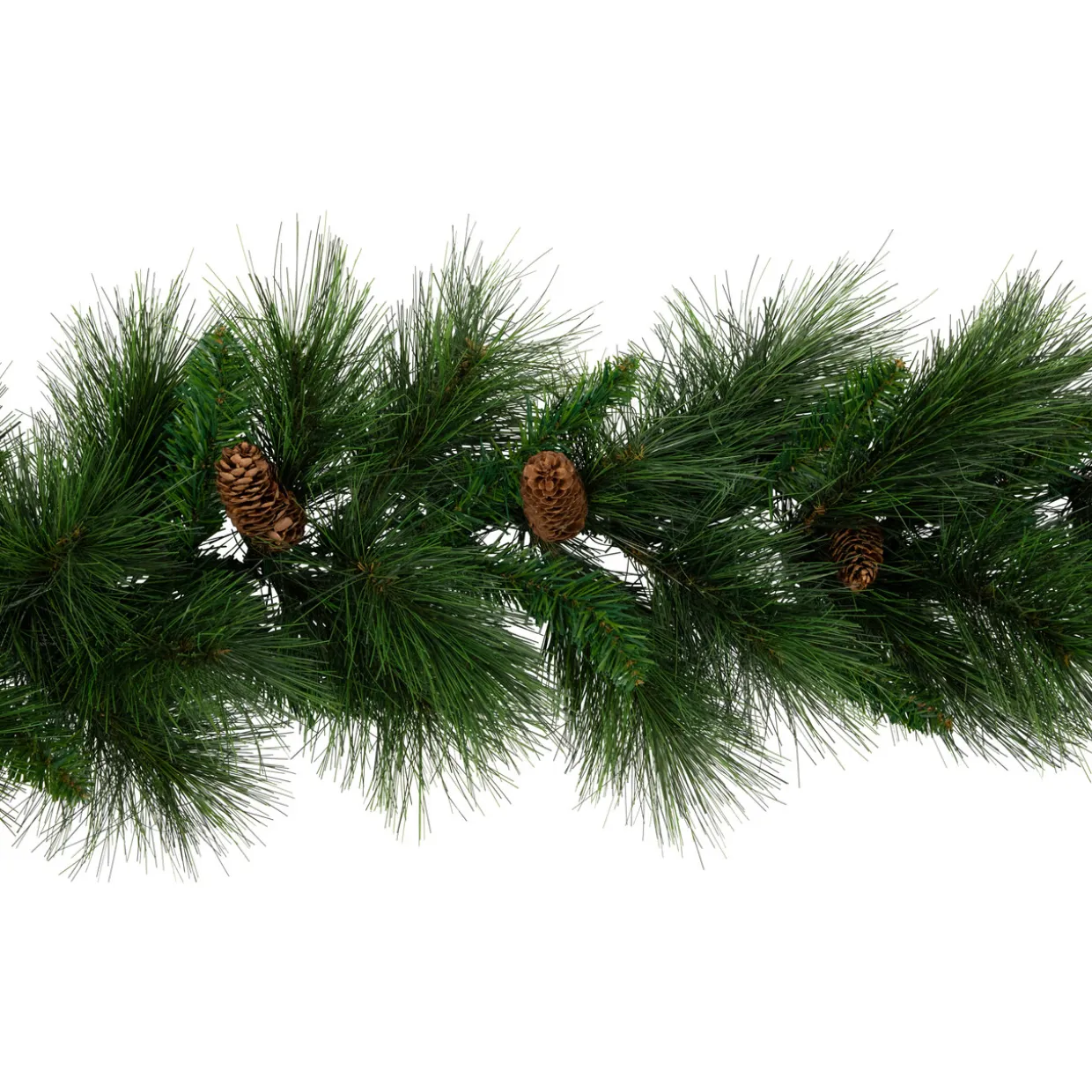 White Valley Pine with Pine Cones Artificial Christmas Garland - 9' x 14" - Unlit