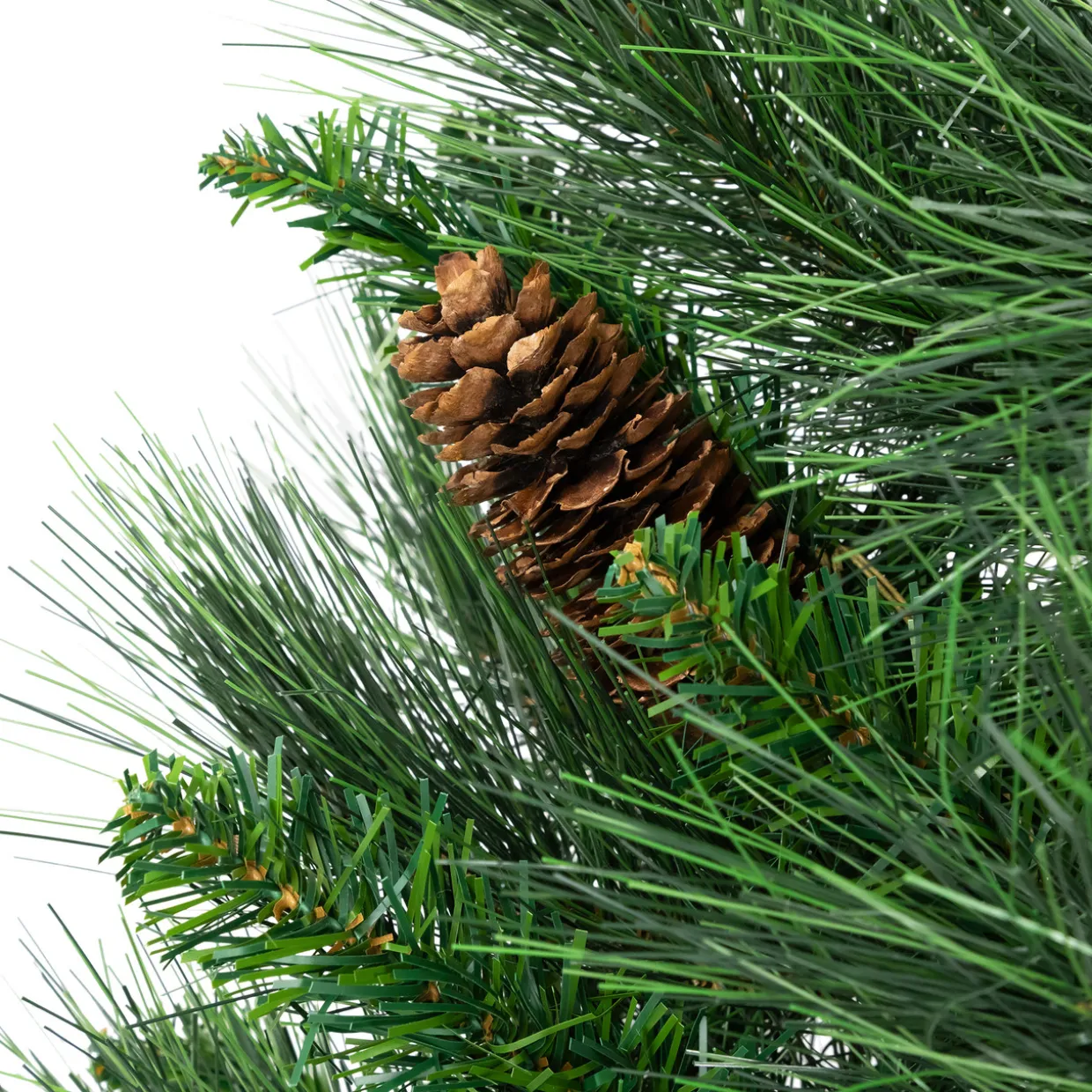 White Valley Pine with Pine Cones Artificial Christmas Wreath - 24" - Unlit