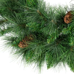 White Valley Pine with Pine Cones Artificial Christmas Wreath - 24