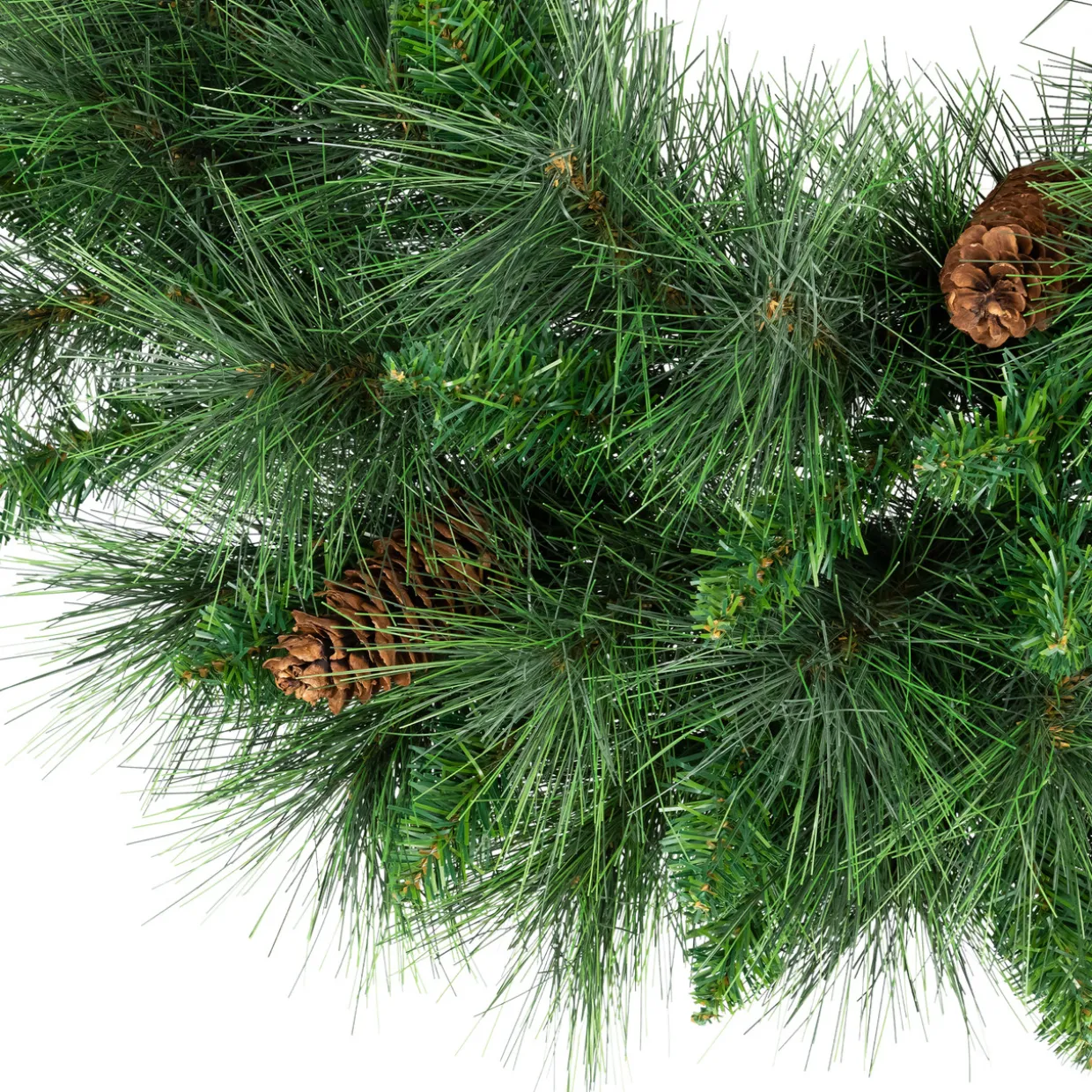 White Valley Pine with Pine Cones Artificial Christmas Wreath - 24" - Unlit