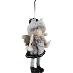 Winter Girl Angel Hanging Christmas Figure Ornament - 8.5
