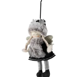 Winter Girl Angel Hanging Christmas Figure Ornament - 8.5
