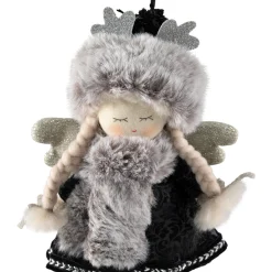 Winter Girl Angel Hanging Christmas Figure Ornament - 8.5