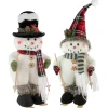 Winter Skiing Snowmen Christmas Figures - 15" - Set of 2