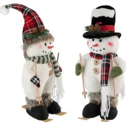 Winter Skiing Snowmen Christmas Figures - 15